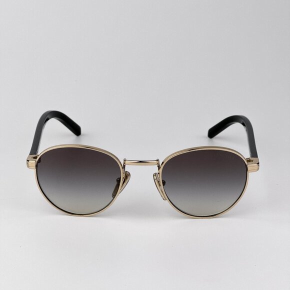 Prada PRB52S Sunglasses – Gold Round Frame Grey Gradient Lenses | Model ZVN02C - Picture 3 of 10